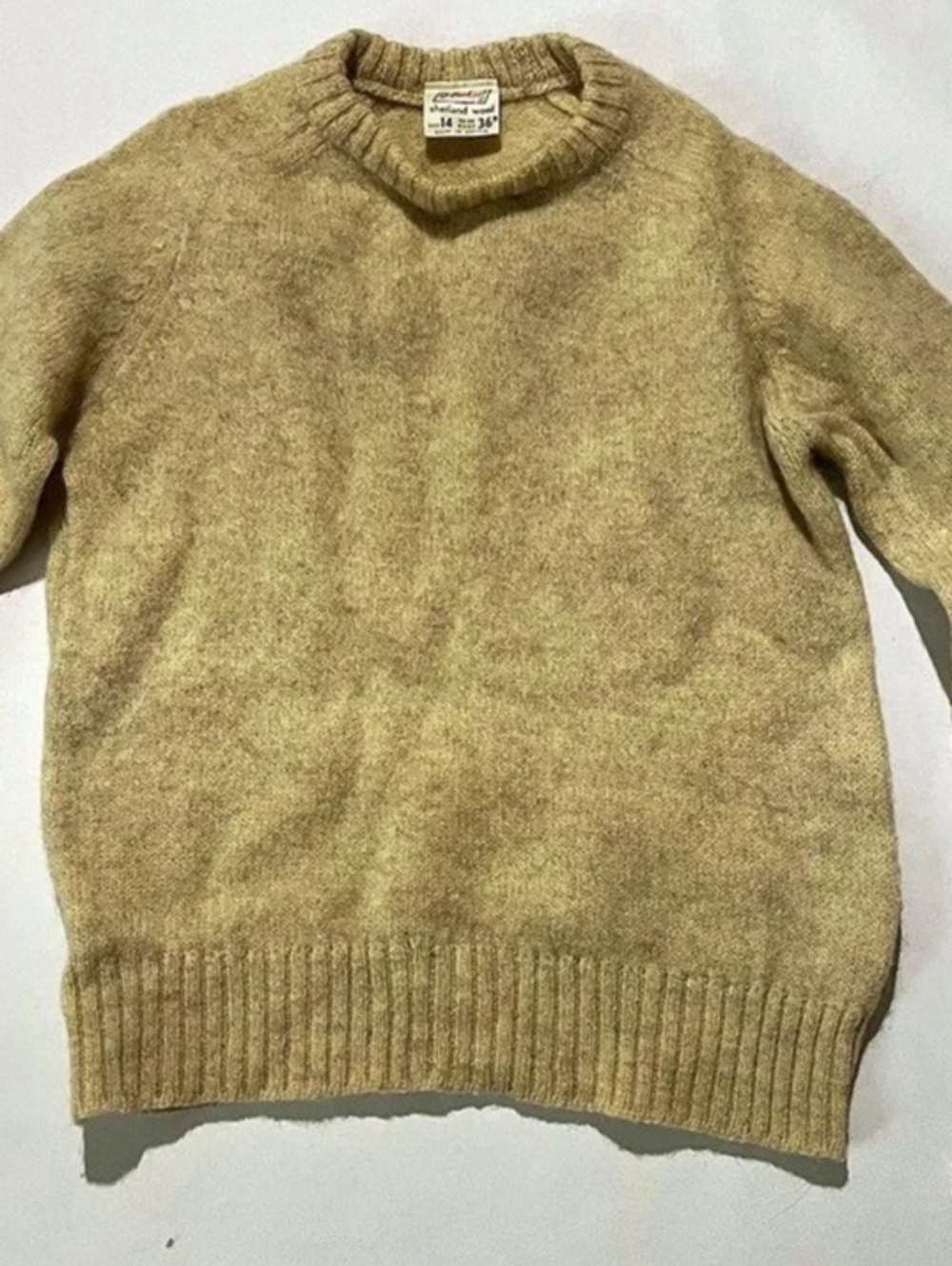 Vintage St Michael Shetland Wool Sweater 14 Made Britain Grandpa Heritage Knit